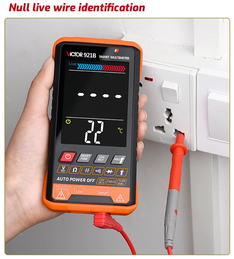 Professional Auto Range Tester Multimeter Color Screen OHM NCV Voltage Meter