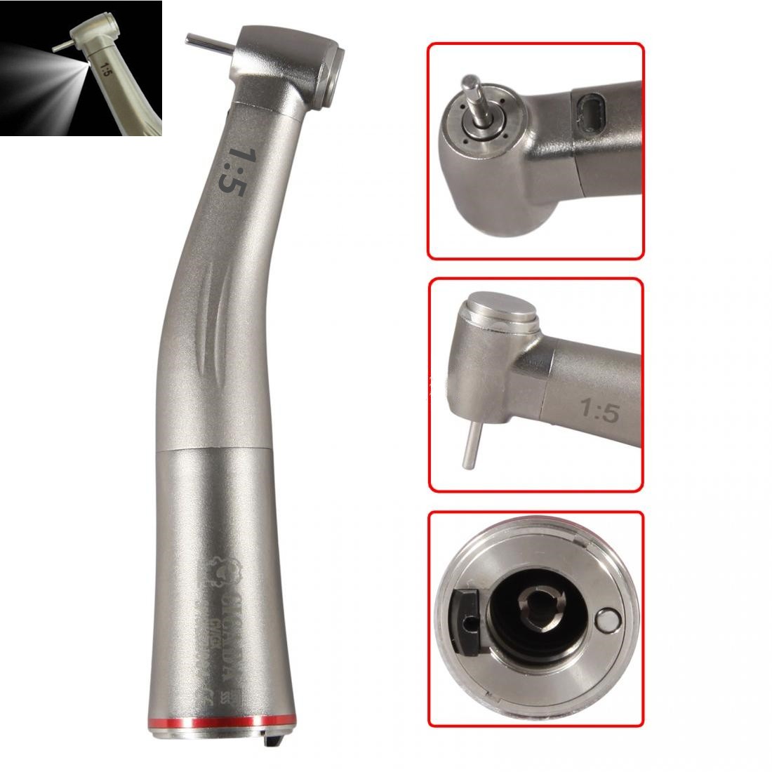 CICADA Dental 1:5 LED Contra Angle Handpiece High Speed for Electric Motor