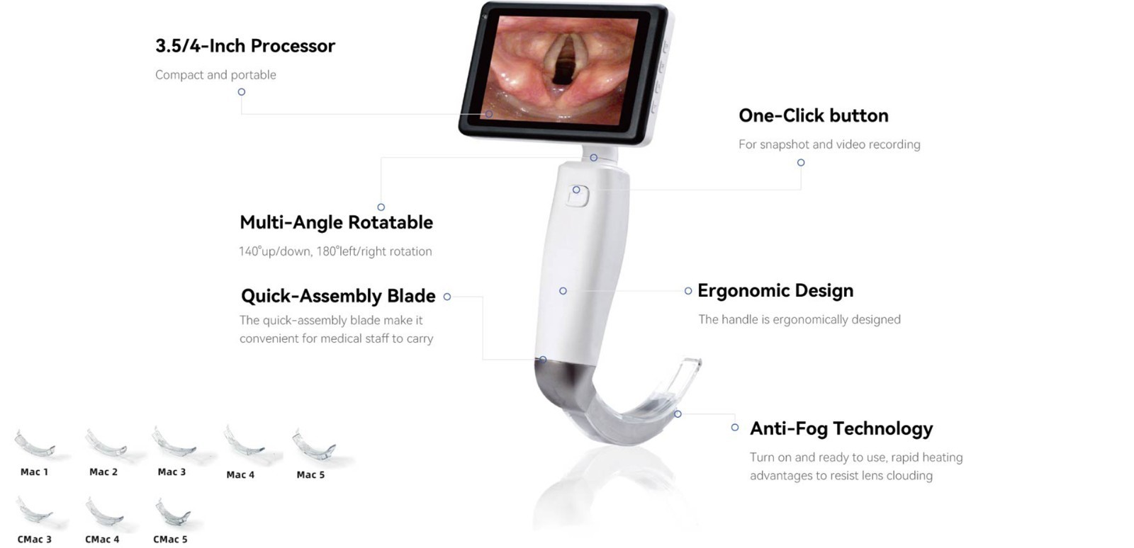 VLD4 Video Laryngoscope – FDA – Same Day Shipment
