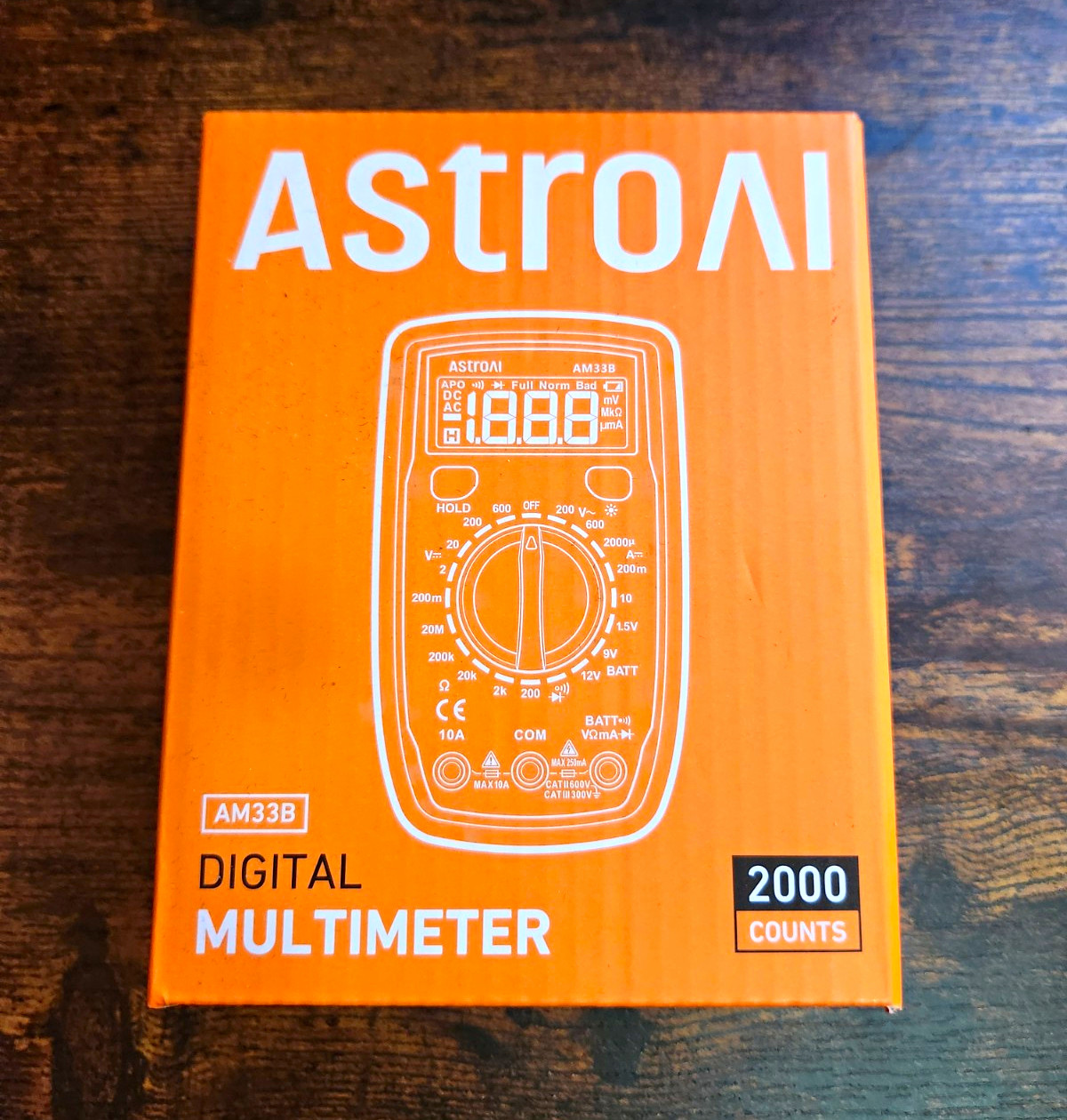 AstroAI AM33B Handheld Digital Multimeter 2000 Count CAT III 600V Manual