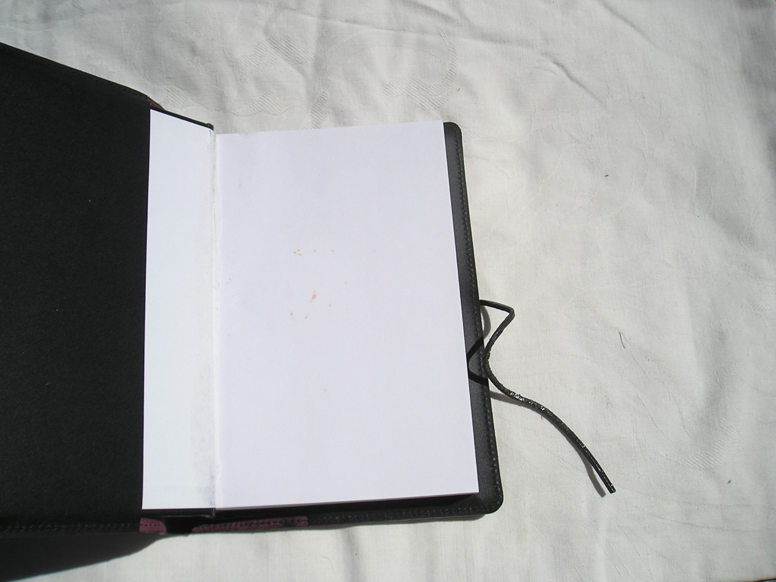 OBERON DESIGN JOURNAL COVER W/ BLANK BOOK, PURPLE IRISES NICE! 9X6″