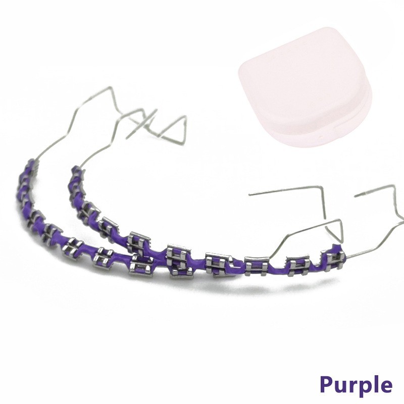 Fake Braces For Teeth Temporary False Fake Brackets Metallic Wires Bracket