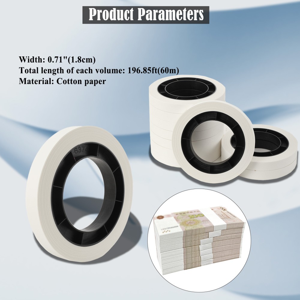 40 Pcs Bundle Tying Paper Tape For Strapping Money Banknote Binding Machine