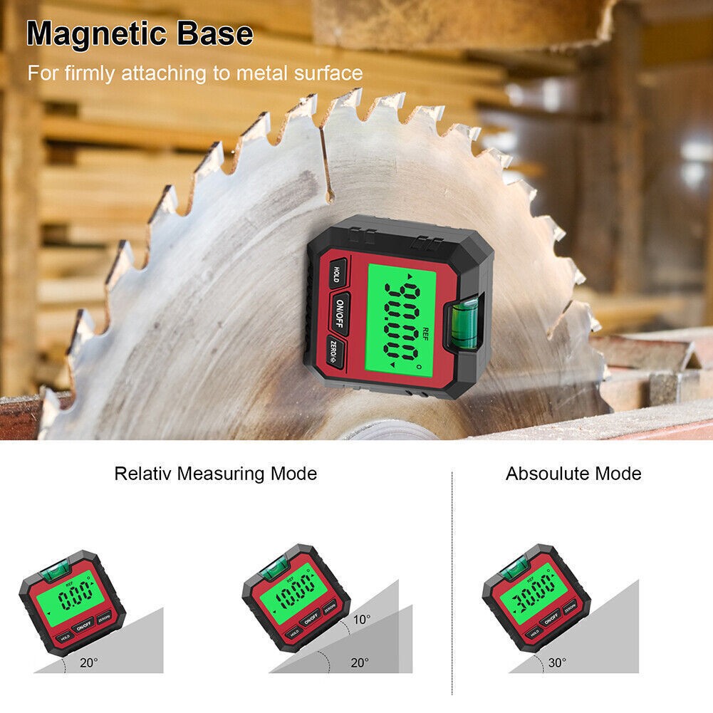 Magnetic Digital Level Box LCD Angle Finder Protractor Inclinometer Bevel Gaug8k