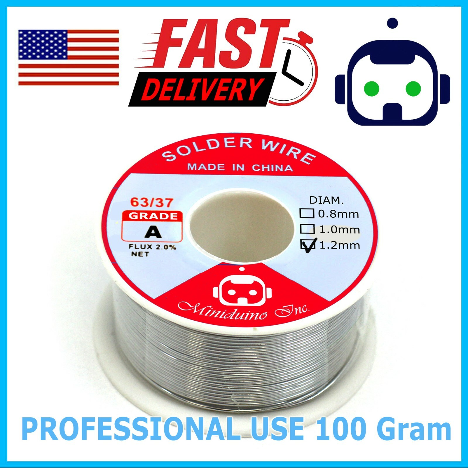 Miniduino Lead Free Solder Wire Rosin Core for Electronic 1.2mm
