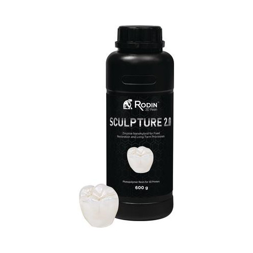 Pac-Dent 23895 Rodin Sculpture 2.0 Ceramic Nanohybrid 3D Resins A3 600gm