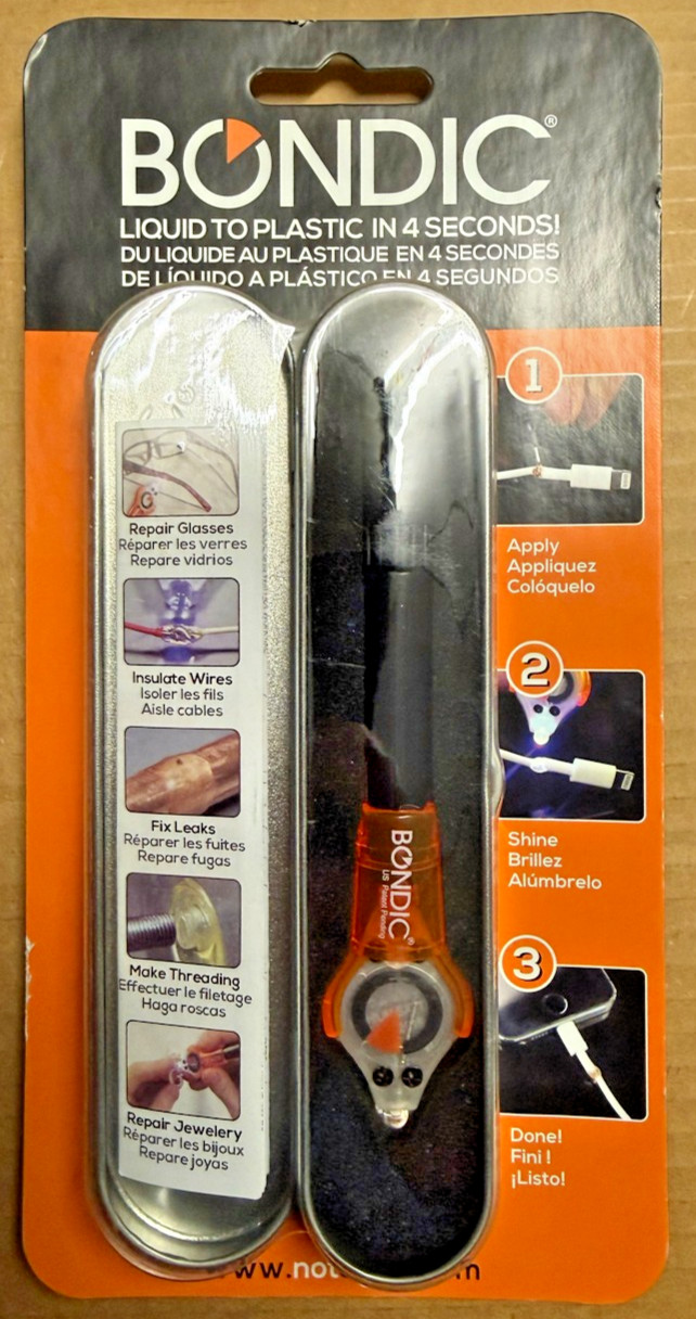 Bondic Repair Anything Clear Liquid Plastic Welder Kit SK001 UV Light Cure
