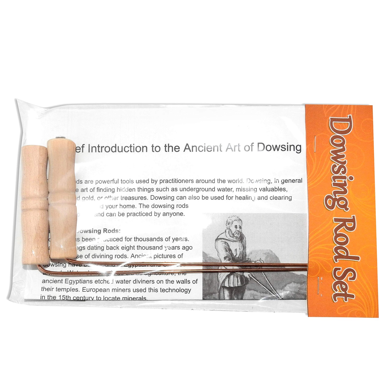 Dowsing Rods Set | Pure Copper | Premium Wooden Handles, Ghost copper