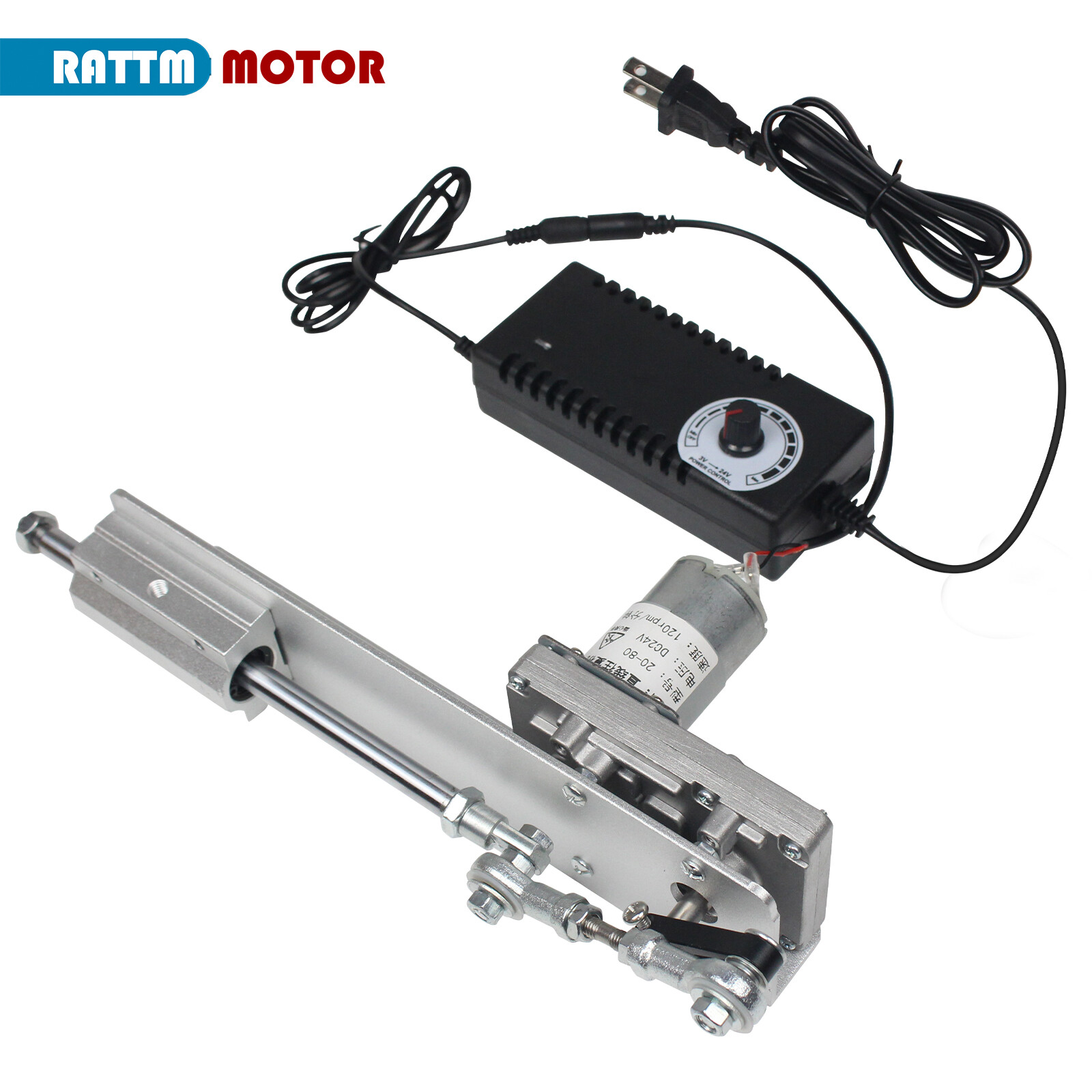 Linear Actuator Reciprocating Motor Variable speed Stroke 80mm/150mm 24V 120RPM