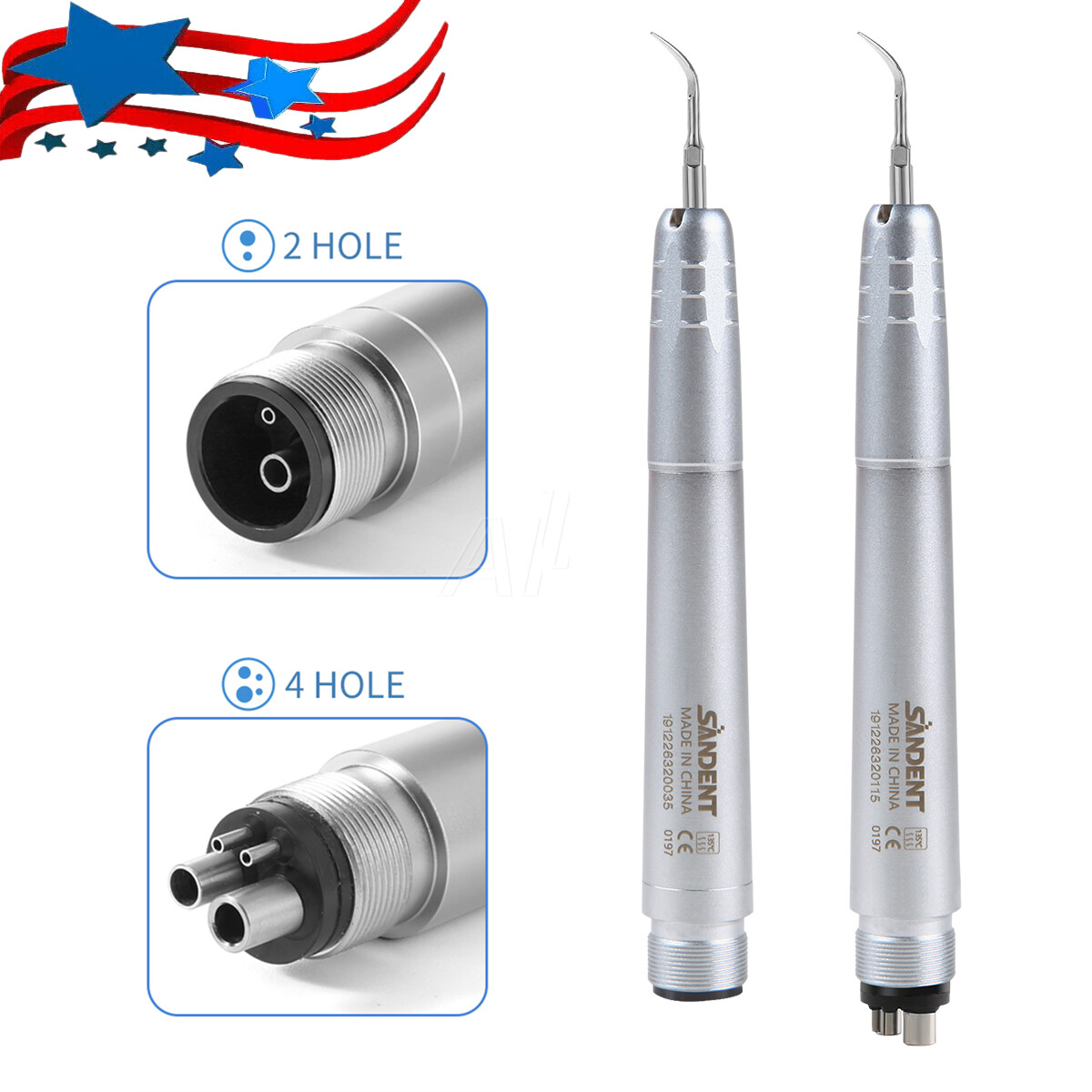 DentalSuper Sonic Ultrasonic Air Scaler Handpiece 2 Hole /4 Hole Scaling