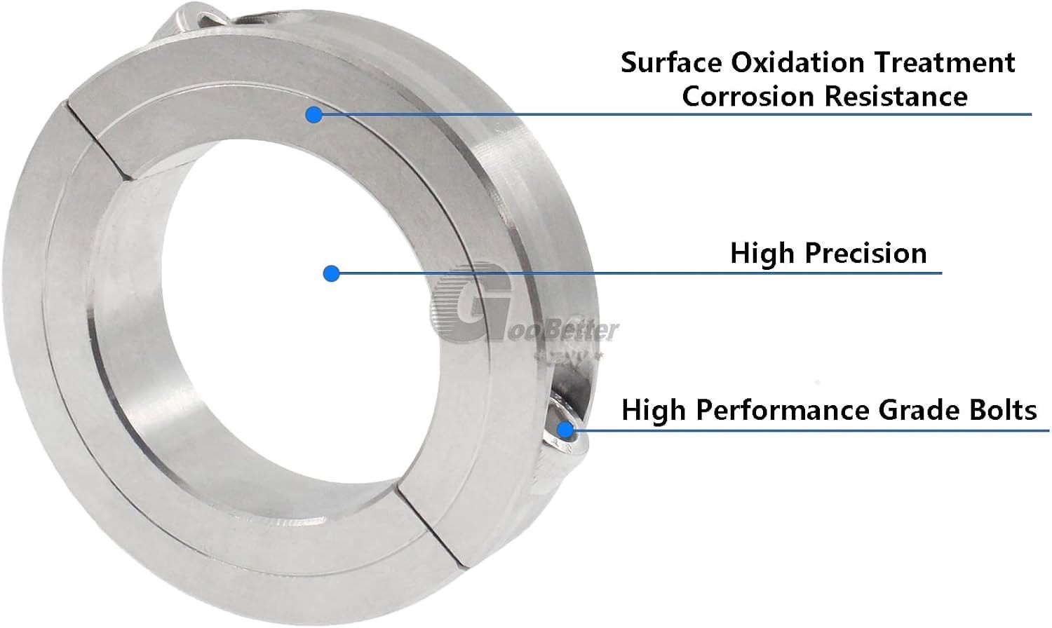 Stainless Steel 304 Shaft Collar Double Split Steel Metric Clamp Collars 3-120mm