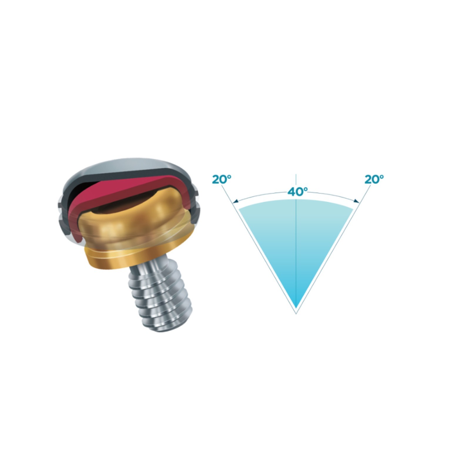 4/PK Dental Standard Extended Range Retention Cap fit Zest Locator Male Inserts