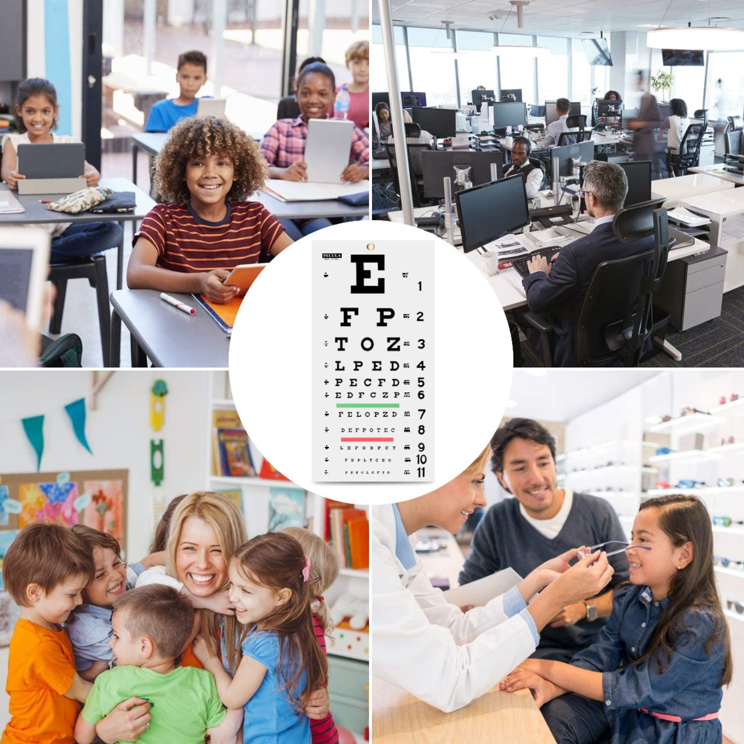 Eye Chart for Exams – Snellen Wall Chart 20 Feet, 11 X 22 in.