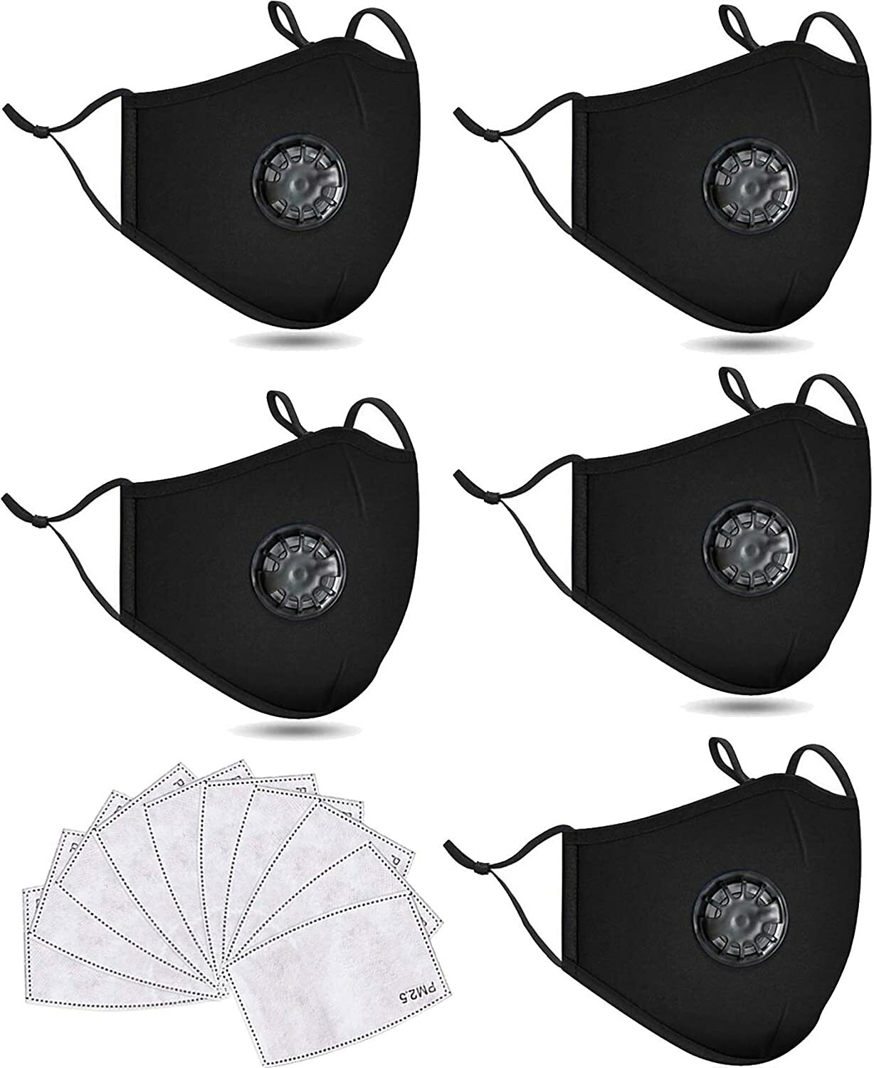 Respirator Mask Protective 5 Face Masks SAME DAY SHIPPING FROM USA 5-Pack NEW