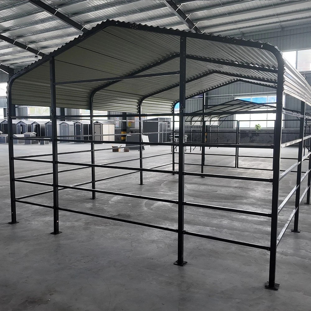 13x20ft Galvanized Livestock Shelter Metal Cattle Shed Steel Barn Horse Goat