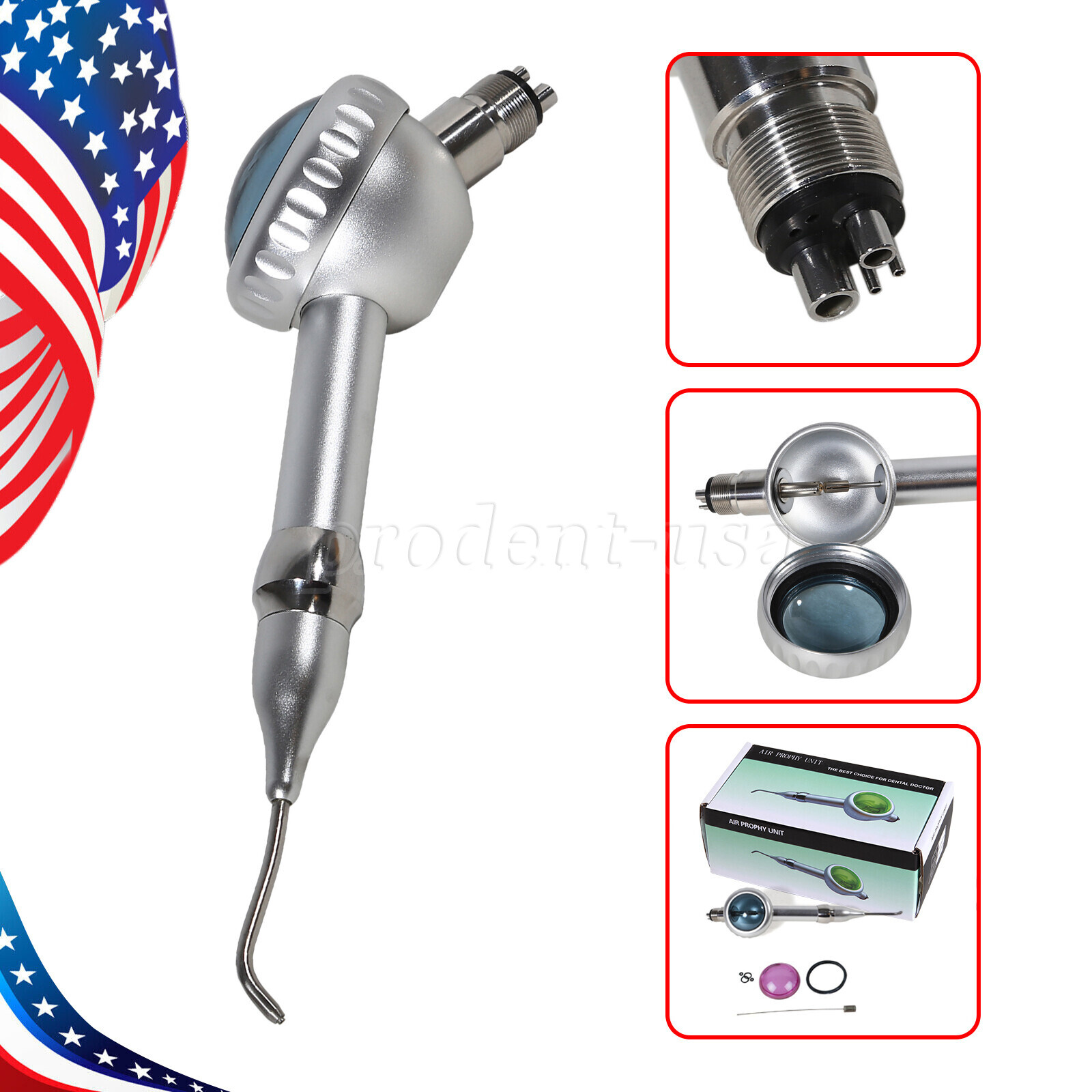 Dental Cordless LED Endo Motor 16:1 Contra Angle + Woodpecker DTE Apex Locator
