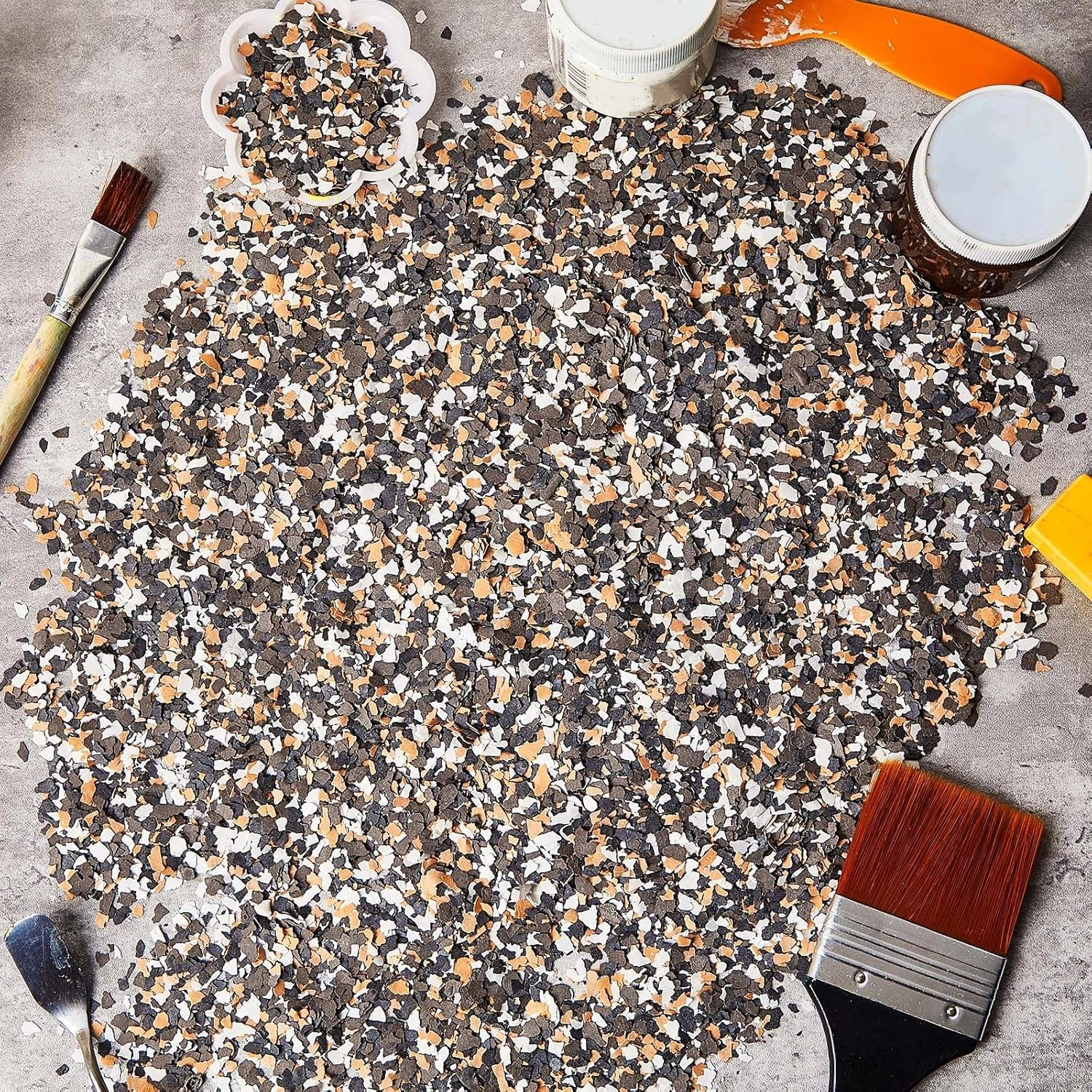 1400 G/ 3.08 Lb Epoxy Flakes Blend Color Chips Concrete Floor Coating Decorative