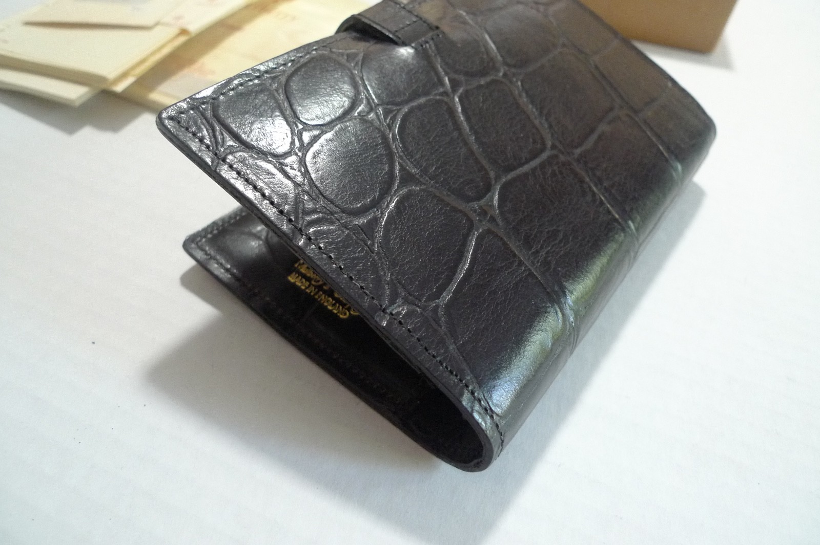 MULBERRY – POCKET BOOK AGENDA – MADE @ UK – BLACK CONGO LEATHER – NEW OLD STOCK