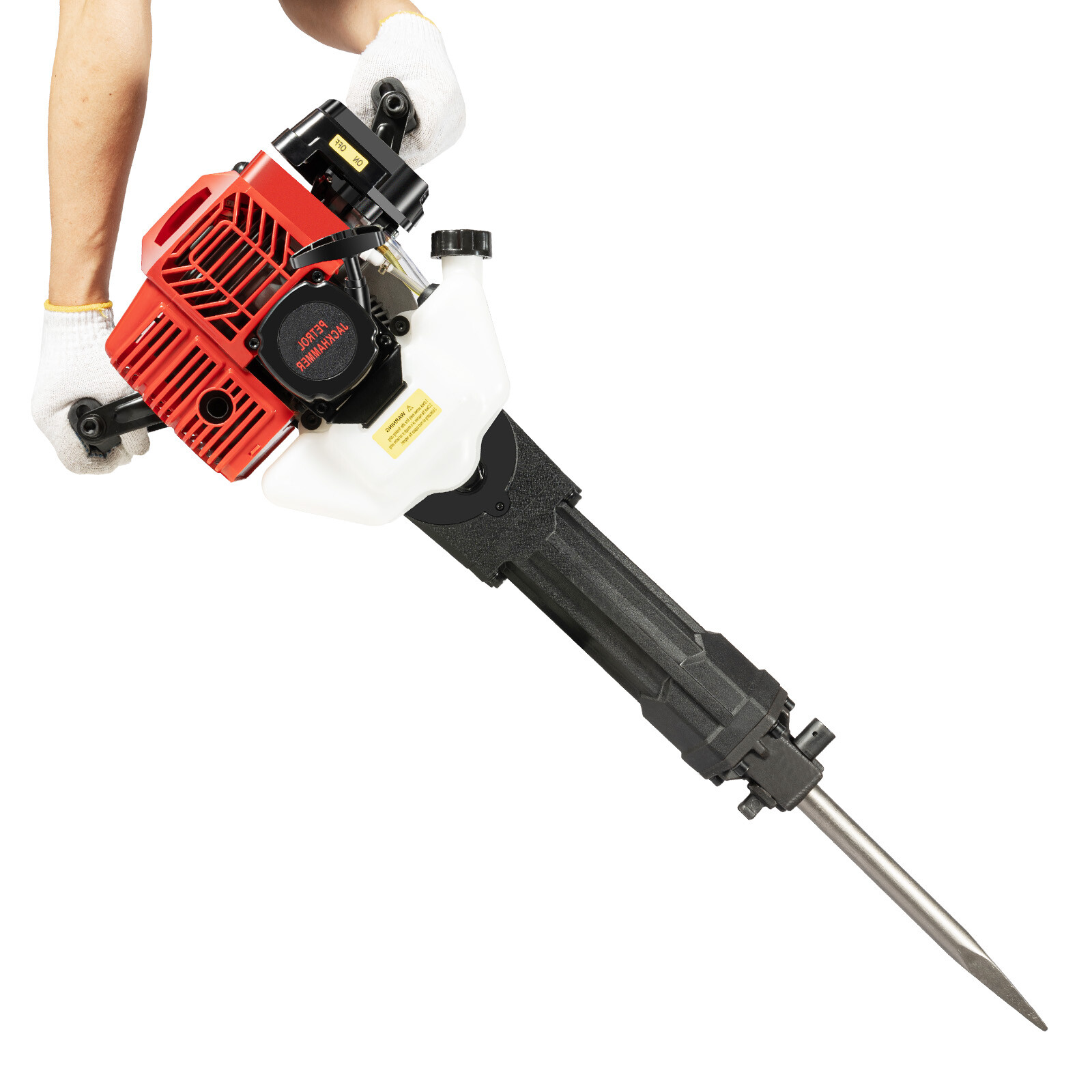 52cc Demolition Jack Hammer Concrete Breaker Drill w/ 2 Chisel Gas-Powered US