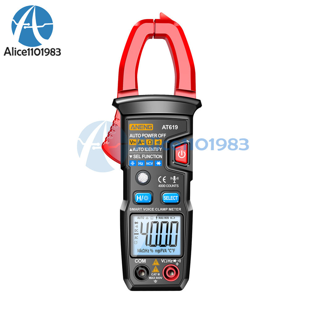 ANENG AT619 Digital Voice Broadcast Multimeter Professional AC DC Clamp Meter