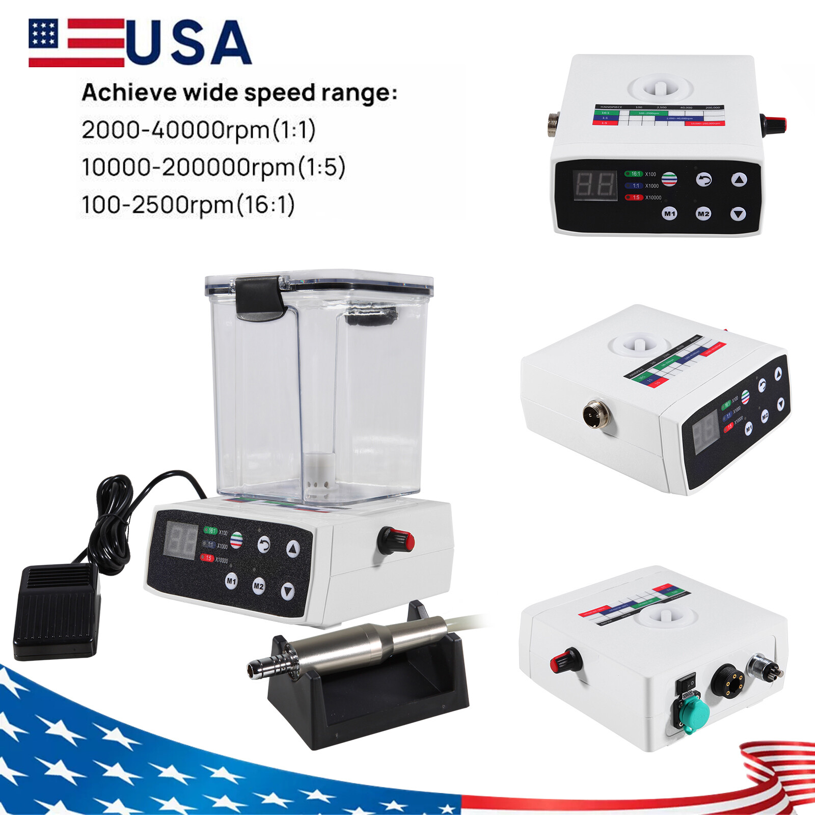 Dental Electric Motor 1:5 High Speed Handpiece Contra Angle