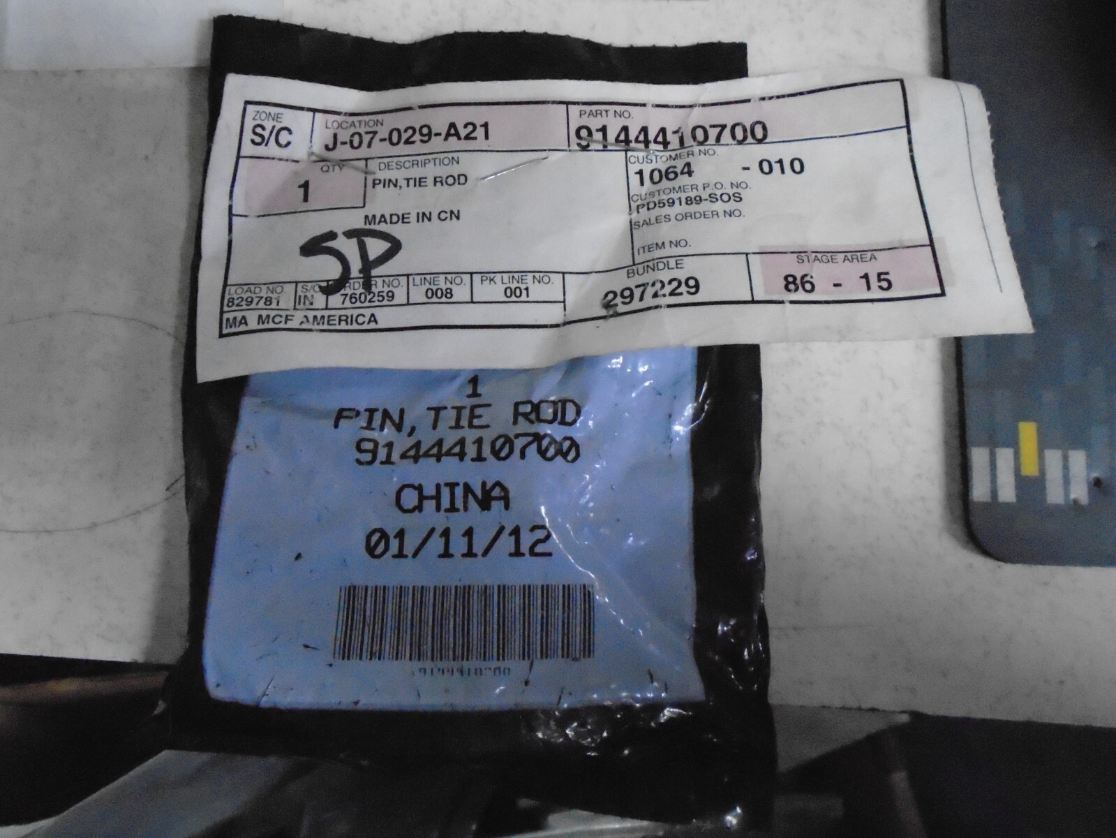 91444-10700 Tie Rod Link Pin New