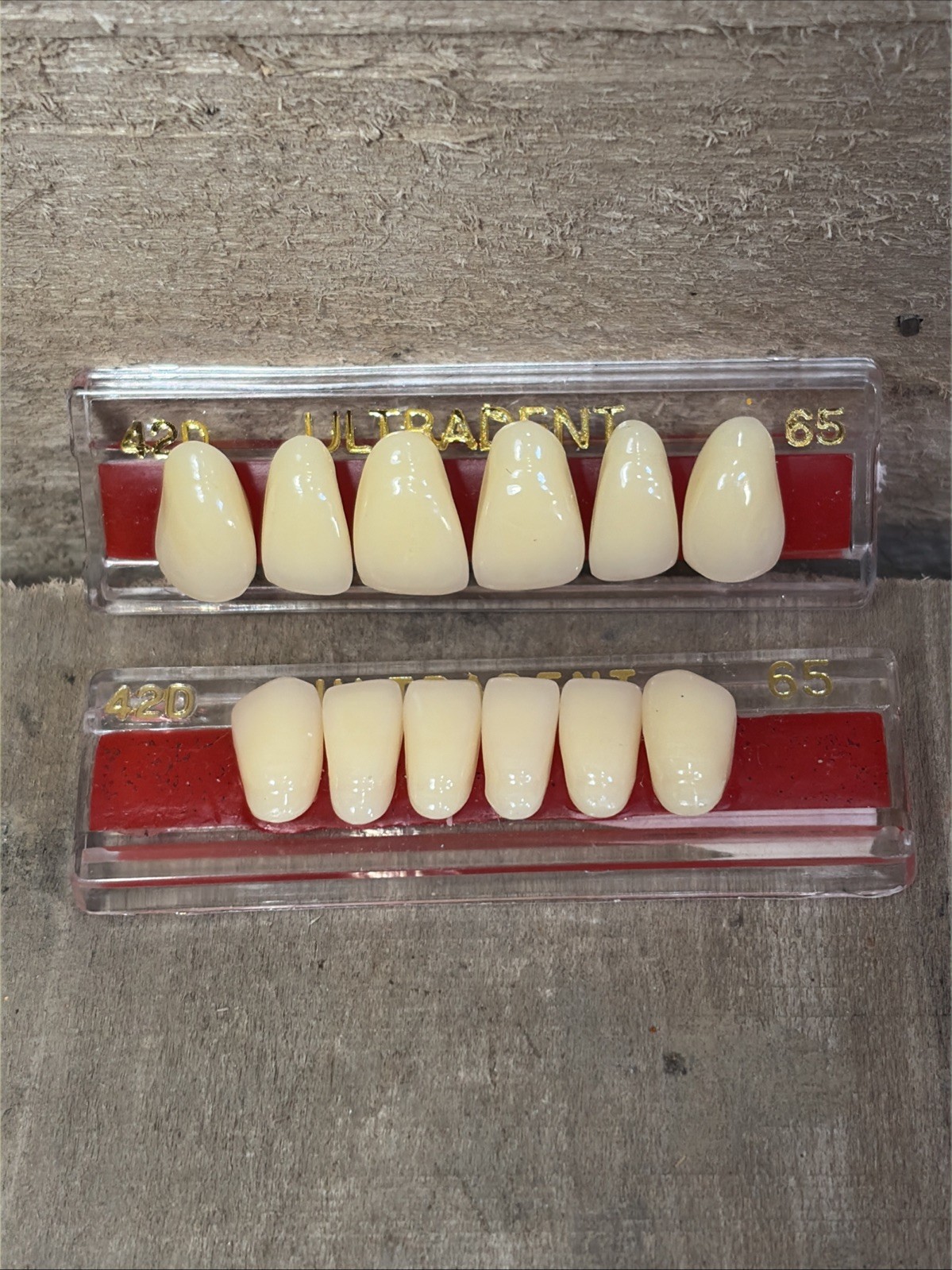 Ultradent Synthetic Polymer False Teeth 2 Sets of 12 – 24 Total Size 42D 54D 65