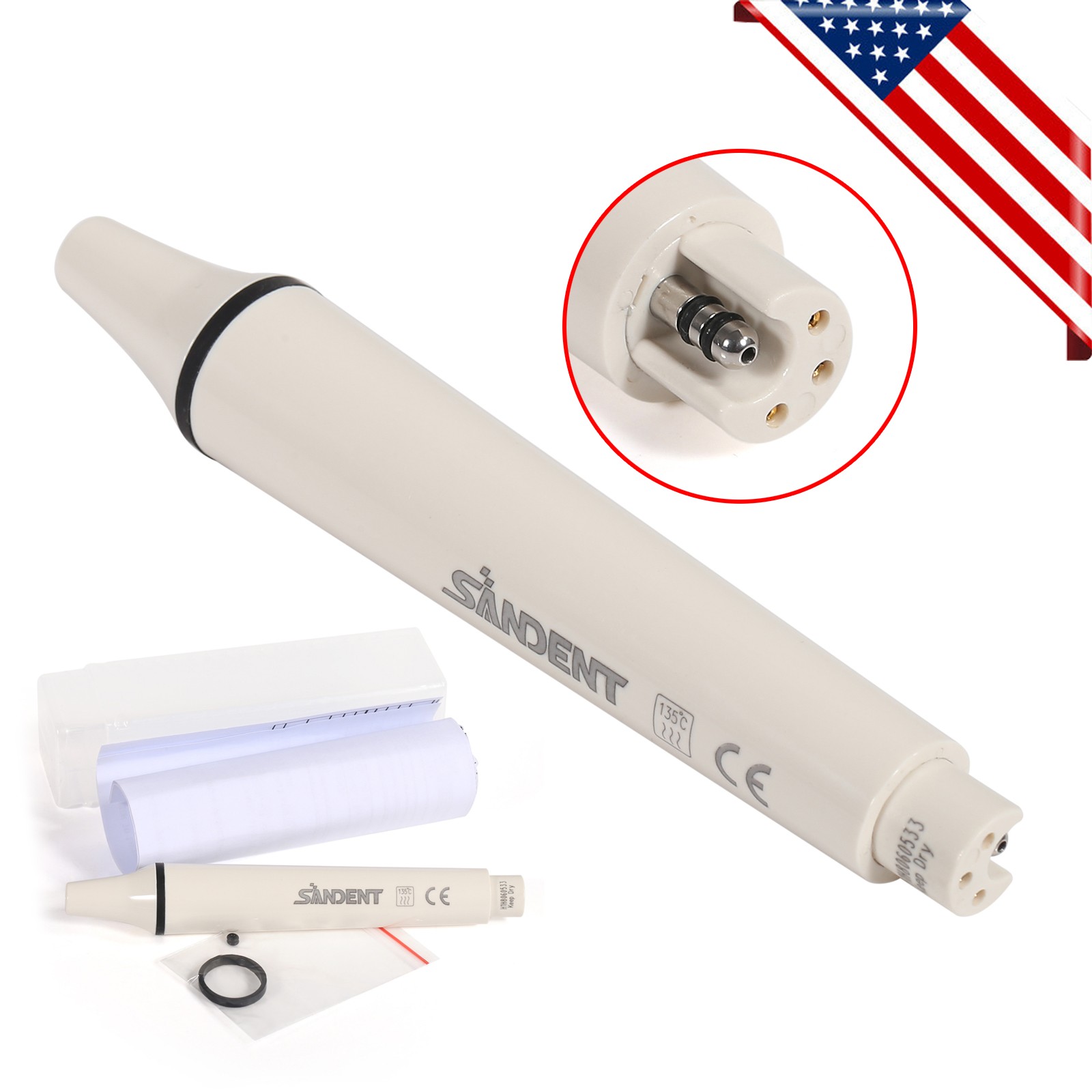 Ultrasonic Piezo Scaler Handpiece HW-3H HW-5L LED Fit EMS DTE SATELEC Woodpecker