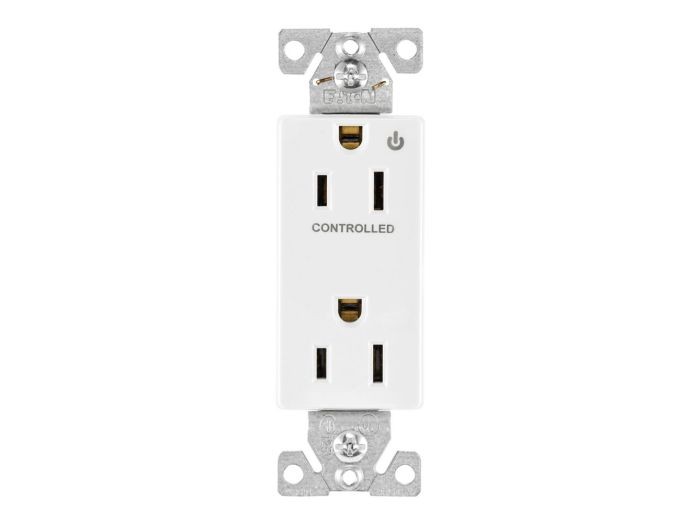 Eaton Construction Grade Half-Controlled Receptacle, 6252CHW, 2 pole, 3 wire