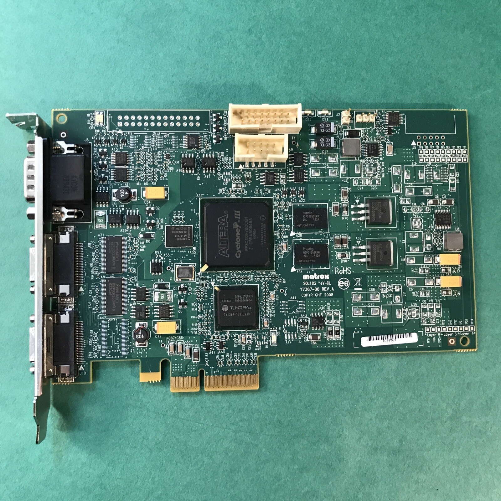 MATROX SOLIOS eV-CL Y7367-00 REV.A SOL2MEVCLB Frame Grabber