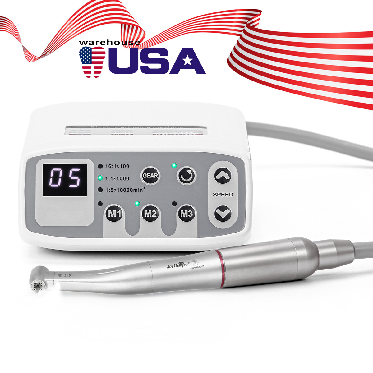 Dental LED Brushless Electric micro motor/1:1/1:5 Fiber Optic Contra Handpiece