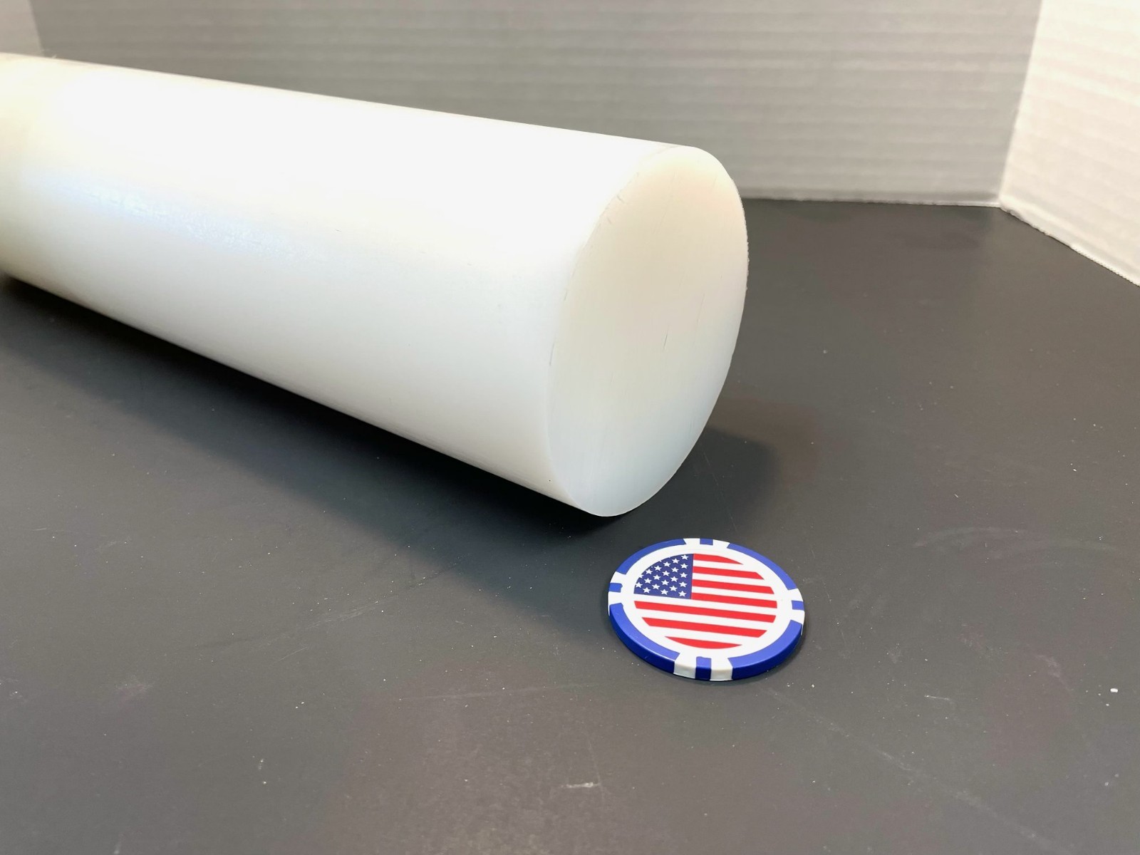 UHMW White Round Rod 3.25″ Diameter x 12″ Long, 1 Unit, Extruded