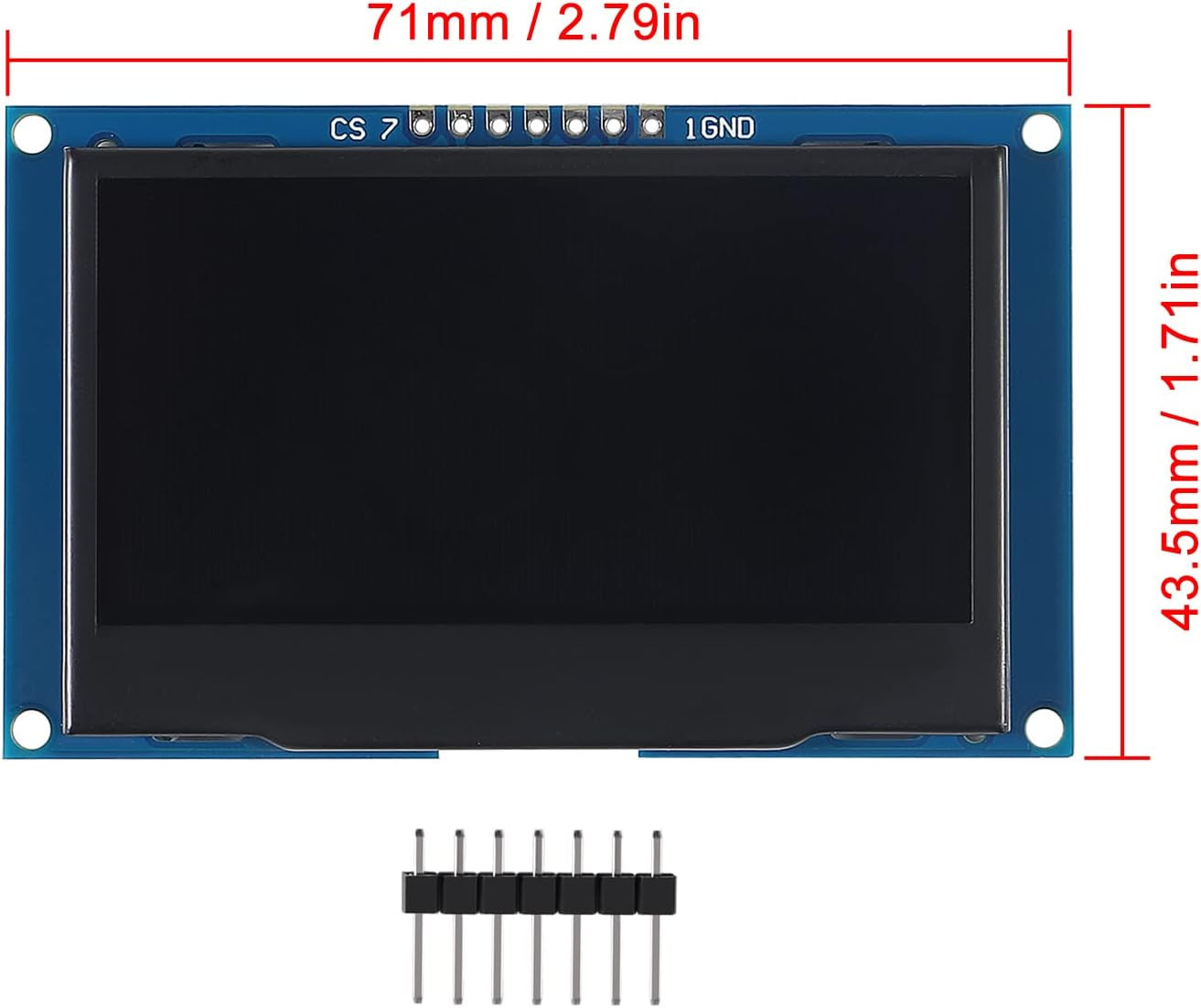 2.4″ 2.42 Inch 128X64 OLED LCD Display Module SSD1309 7 Pin SPI/IIC I2C Serial