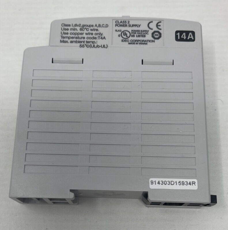 IDEC PS5R-SB12 12 VDC 15 WATT 1.2 Amps POWER SUPPLY New