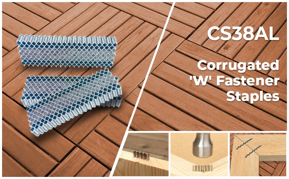 AIR LOCKER CS38AL Corrugated W Fastener Staples 3/8 Inch Long, 1,000 per Pack