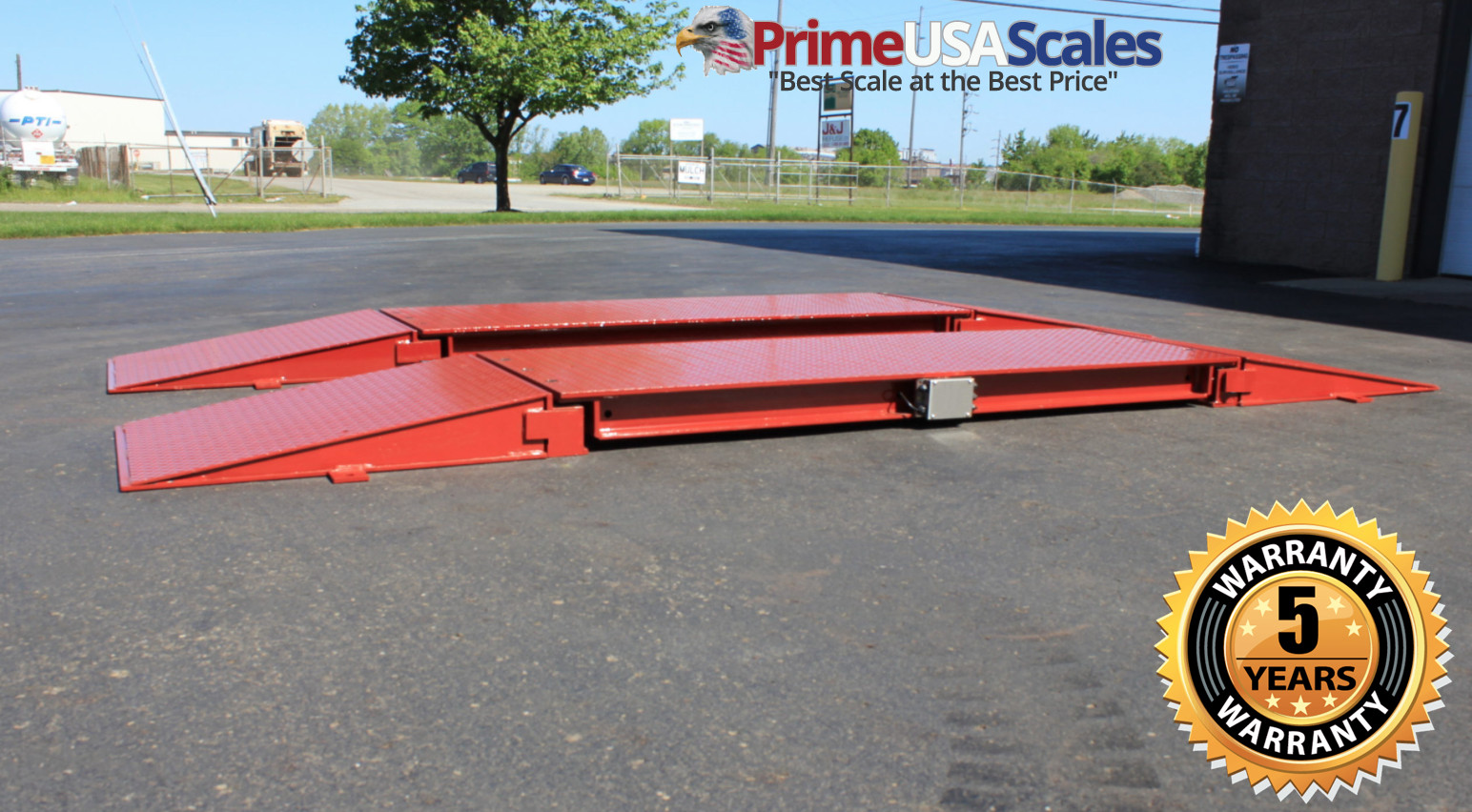 Prime USA OP-923 12′ x 30″ Truck Axle Scale 80,000 lb Capacity x 10 lbs