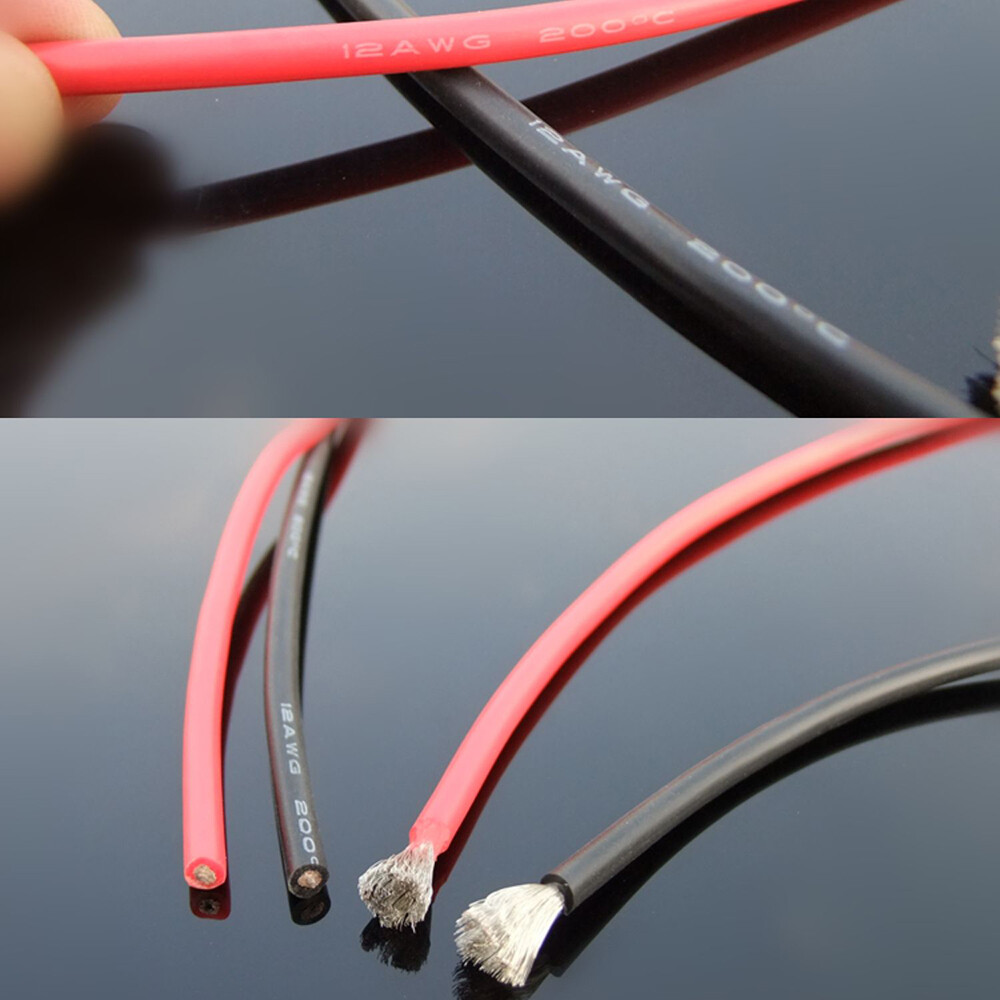 Flexible Soft Silicone Wire Cable 8/10/12/14/16/18/20/30 AWG Tinned Copper RC