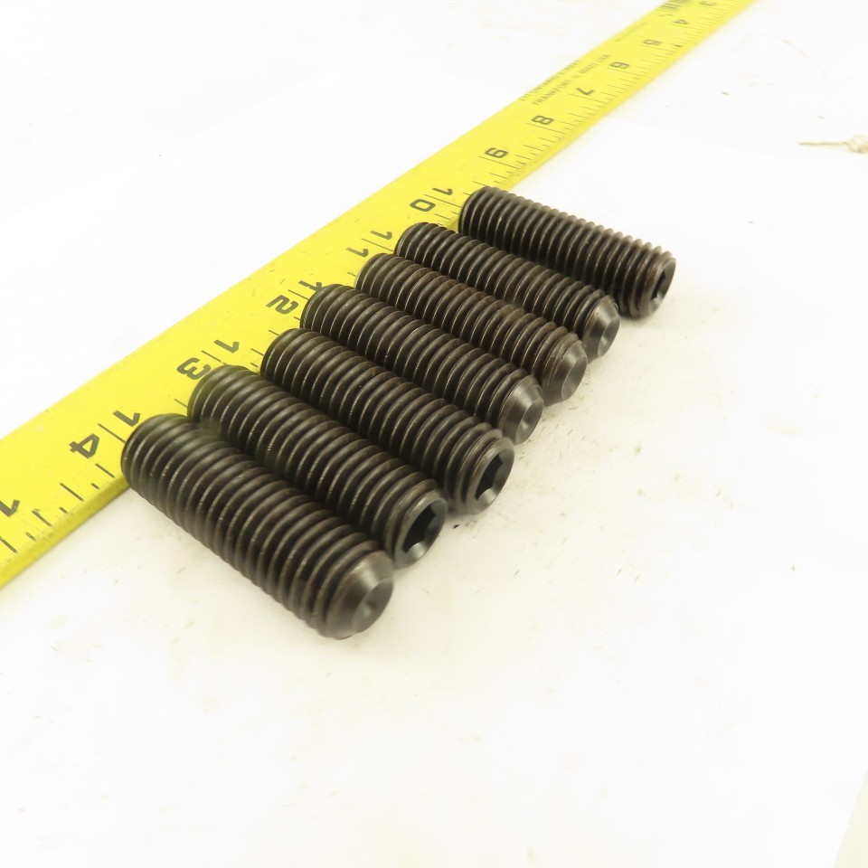 5/8″-11 x 2″ Cup Point Socket Head Set Screw Lot Of 7