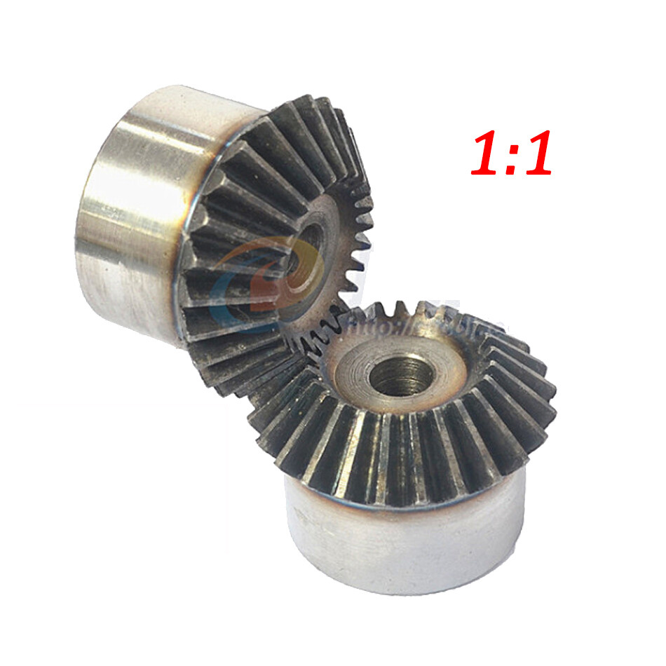 1/1.5/2/3/4/5 Mod Bevel Gear 15-40T Transmission Gears Bevel Teeth 90° 45# Steel