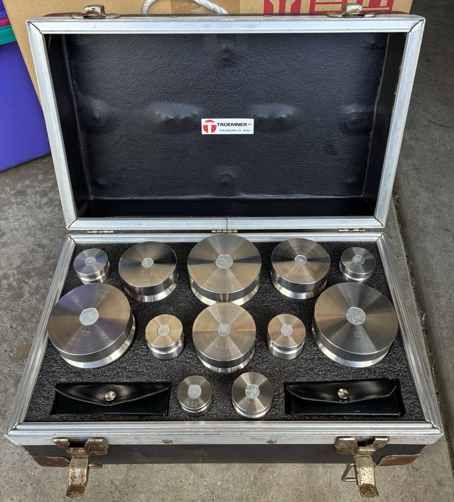 Troemner TW-100 Avoirdupois Class F Weight 32 pc Set 10 lb-0.001 lb Pound