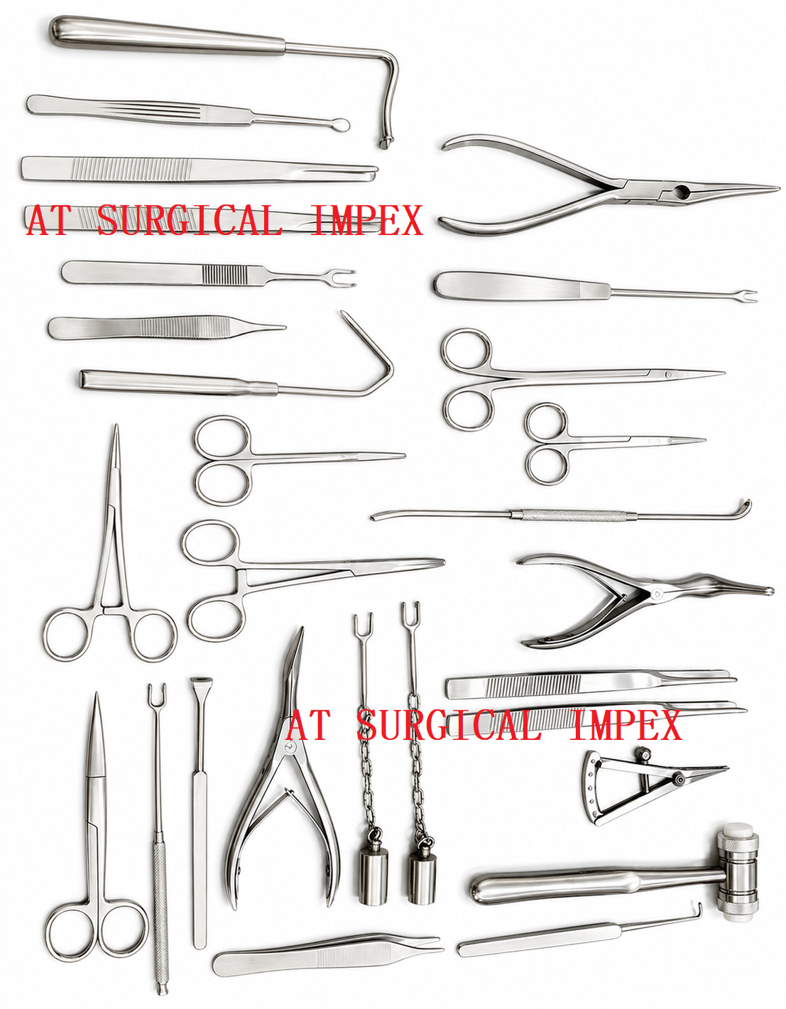 Rhinoplasty Instrument Set 25 Pc ENT Nose Surgery Kit Stainless Steel Tools