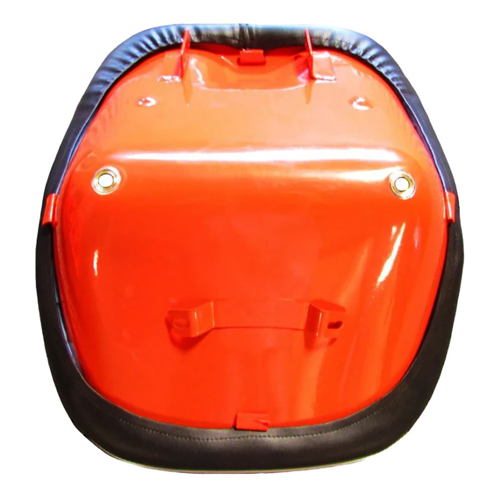 Seat Assembly Vinyl Black With Orange Steel Backed Seat Fits Kubota L3600 L4200