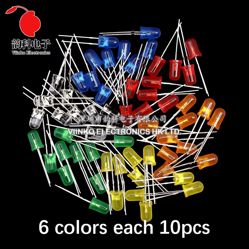 3MM 5MM Light Emitting Diodes Electronics Kit Box F3 F5 LED Diode Assorted Kit W