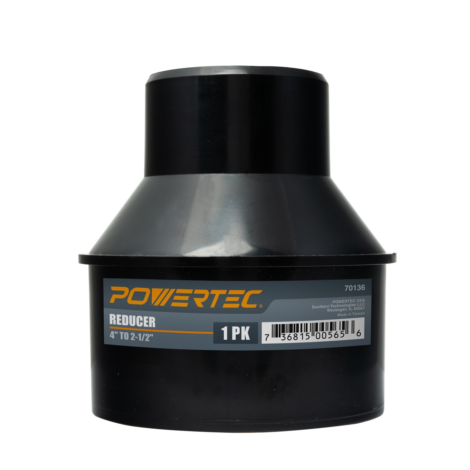 POWERTEC 70136-P2 4-Inch Hose to 2-1/2 Inch Hose Cone Reducer, 2PK