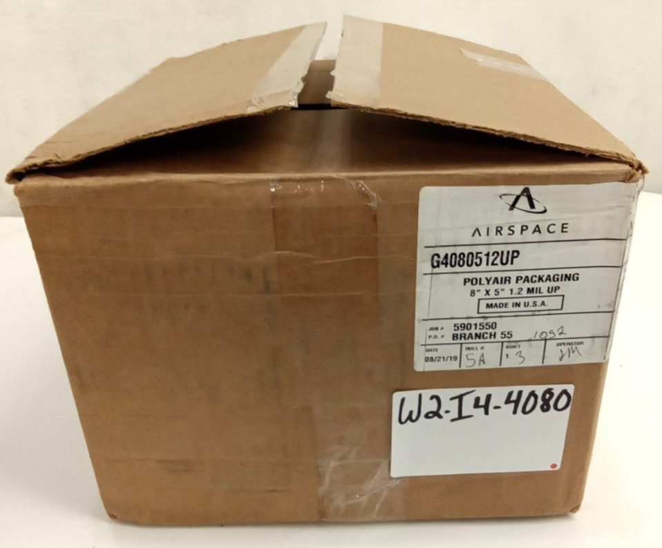 AirSpace G4080512UP Polyair Packaging 8″ x 5″ x 2850 Feet 1.2 mil UP Qty 1 Roll