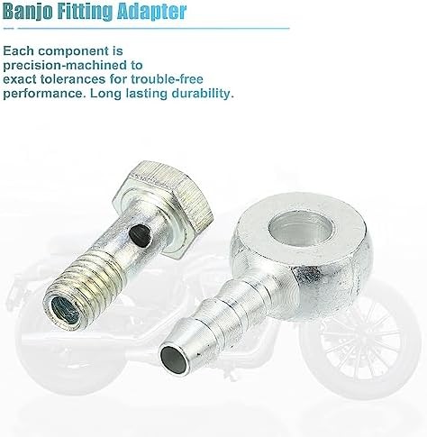 6mm ID 6mm OD Banjo Bolt Hose Barb Fittings Universal Fuel Line Adapter Connecto