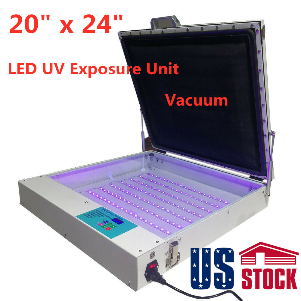 USA 20″ x 24″ Vacuum LED UV Exposure Unit 80W Silk Screen Printing Unit