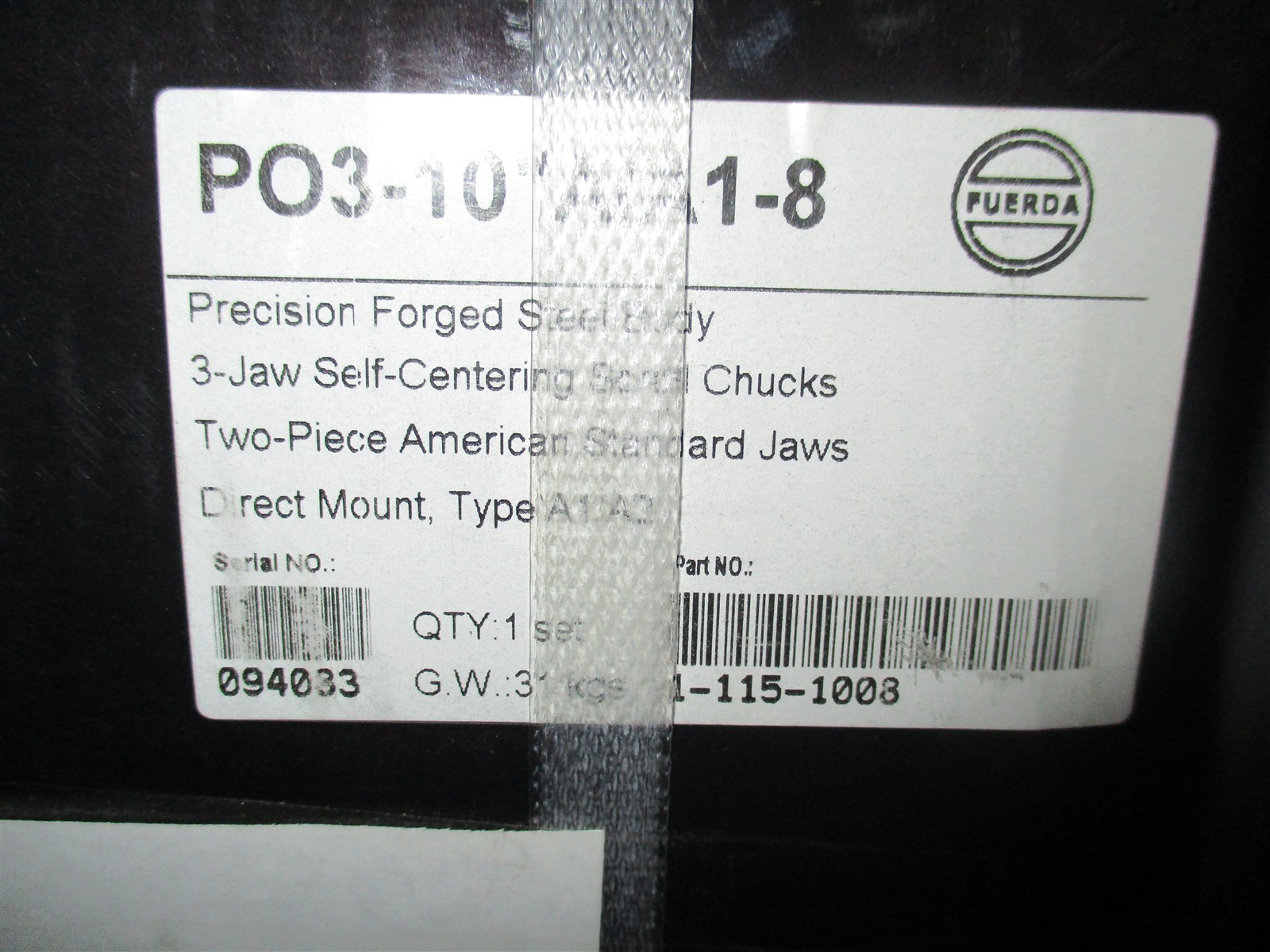 Gator 10″ 3-Jaw (2-Piece) Self-Centering Forged Steel Scroll Chuck w/A1-A2 Mount