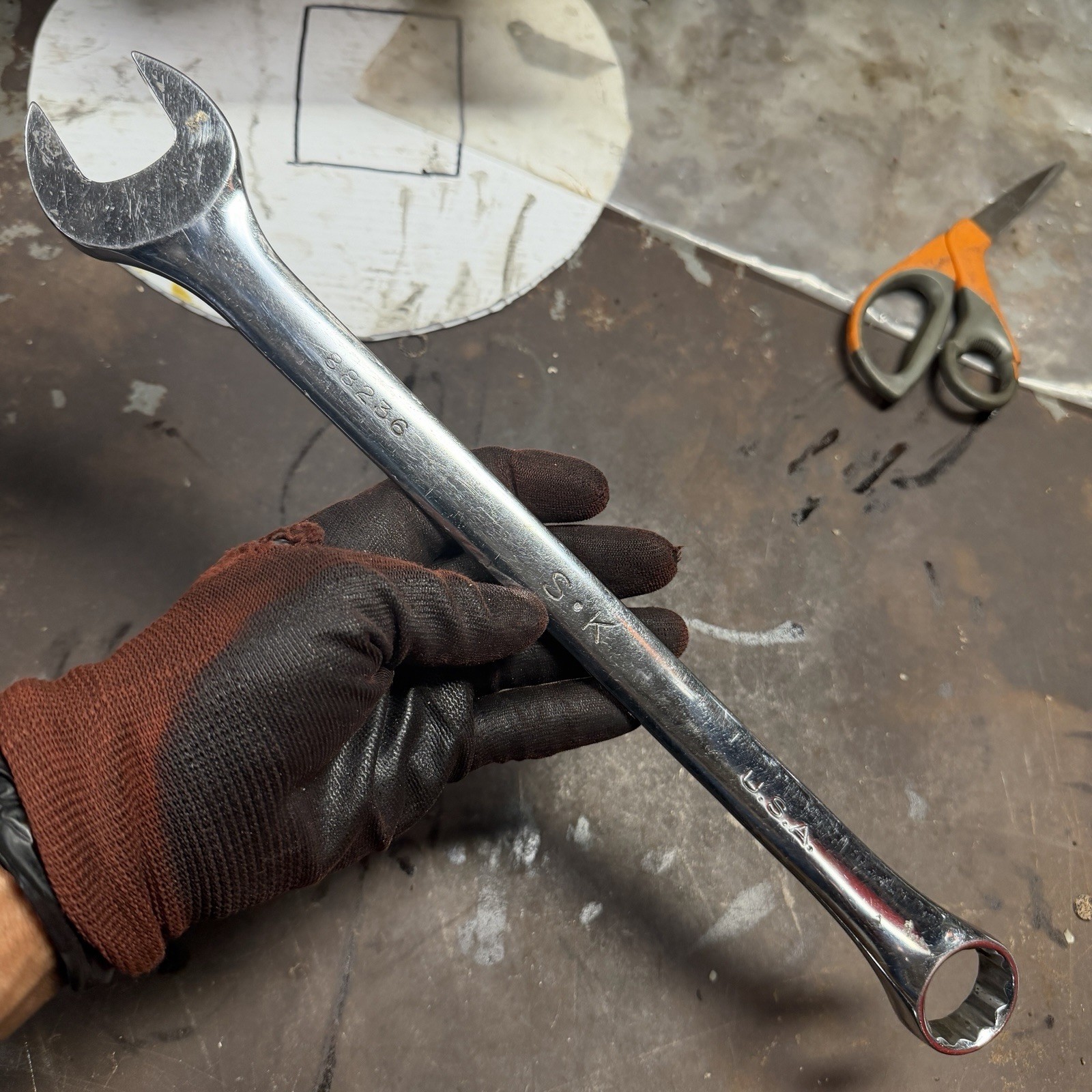 SK Tools 1 1/8 Inch Combination Wrench 12 Point Box End SK C-36-USA