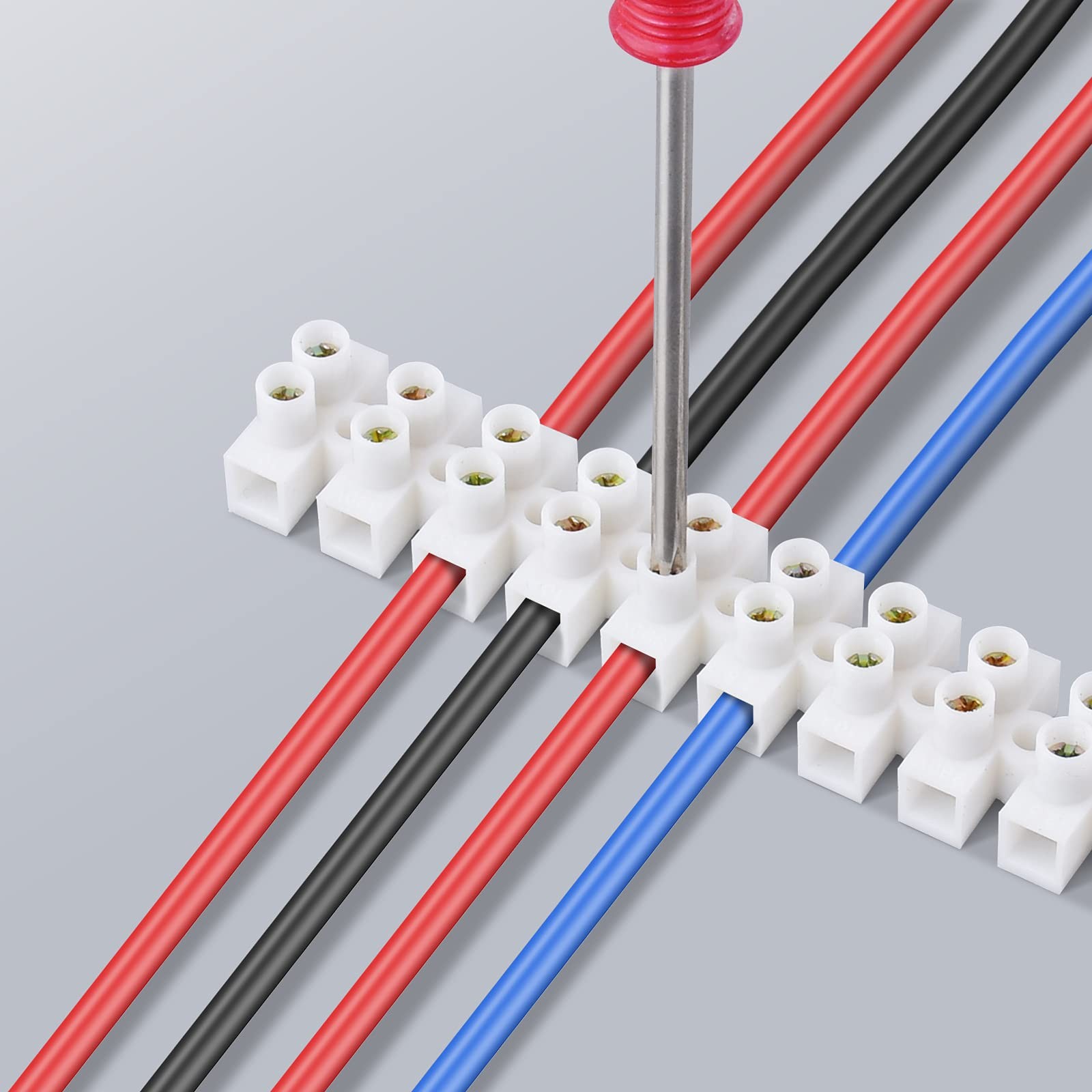 ERKOON 10/20 Pack Terminal Block, 12-Position Dual Row Terminal Strip Screw T…
